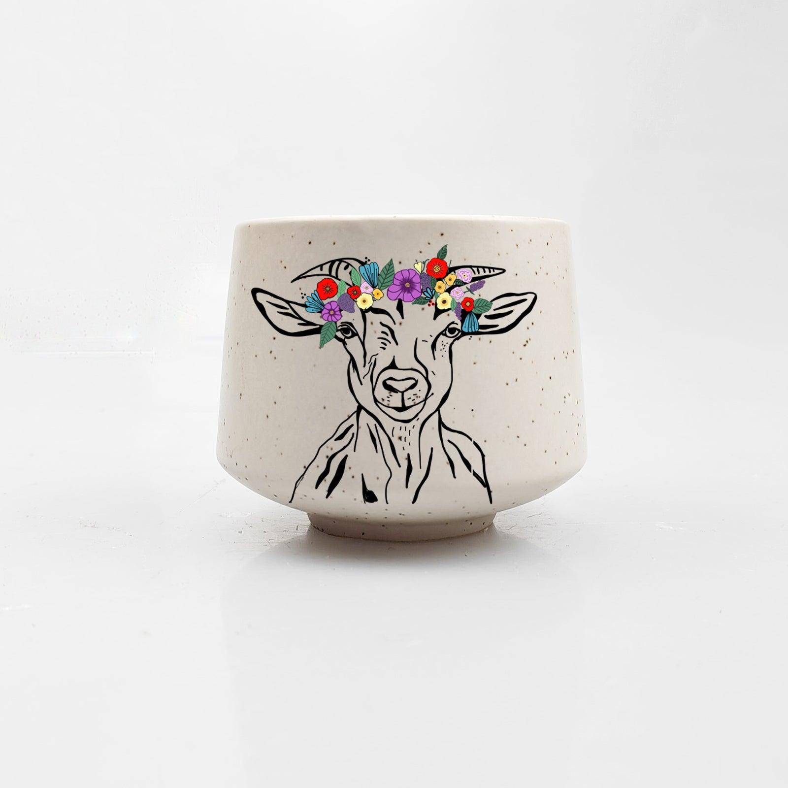 Goat Flower Crown Cup