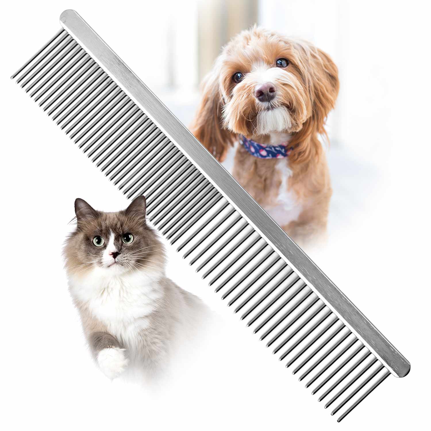 Jeffers Flat Back Pet Grooming Combs